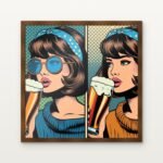 Vintage Vibe The Sisters of Suds Framed Wall Art in Warm Walnut Classic Frame - Premium art for home decor | DrawTools