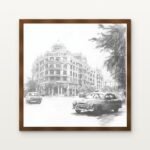 Whispers of Empire Boulevard Framed Wall Art in Warm Walnut Classic Frame - Premium art for home decor | DrawTools