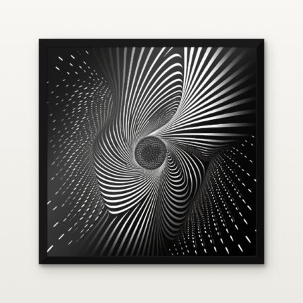 Whispers of the Vortex in Black Classic Frame with Matt paper & Protective Coating - DrawTools