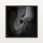 Handcrafted Whispers of the Vortex Floating Canvas Wall Painting - Ready to Hang Natural Computation Art | DrawTools