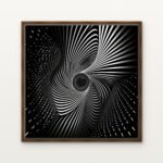 Luxury Whispers of the Vortex Canvas Print in Warm Walnut Floating Frame - Modern Interior Wall Art | DrawTools