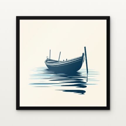 Whispers Over Still Waters in Black Classic Frame with Matt paper & Protective Coating - DrawTools