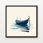 Handcrafted Whispers Over Still Waters Floating Canvas Wall Painting - Ready to Hang Abstract Art | DrawTools