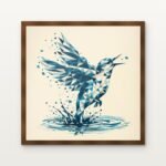 Windborne Spirit Framed Wall Art in Warm Walnut Classic Frame - Premium abstract art for living room | DrawTools