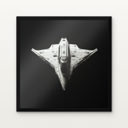 Buy Wings of the Silent Void Sci-Fi Canvas Painting Online - Black Classic Glazed Frame | DrawTools