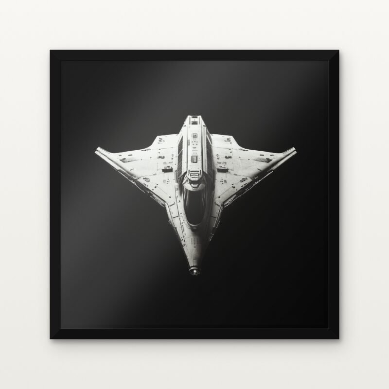 Wings of the Silent Void in Black Classic Frame with Matt paper & Protective Coating - DrawTools