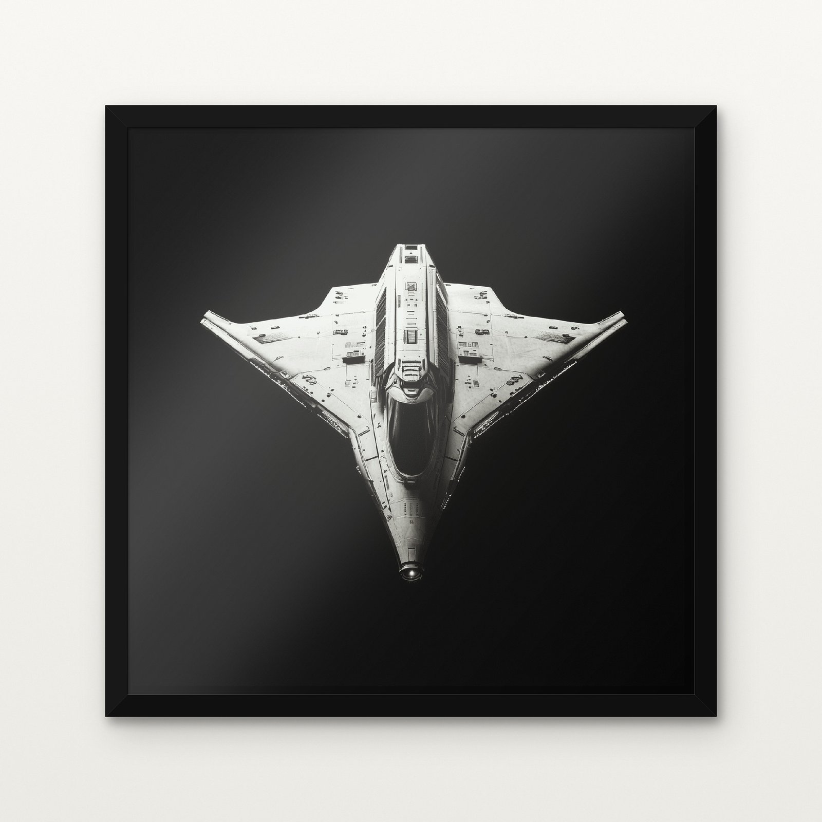 Wings of the Silent Void in Black Classic Frame with Matt paper & Protective Coating - DrawTools