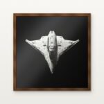 Wings of the Silent Void Framed Wall Art in Warm Walnut Classic Frame - Premium art for home decor | DrawTools