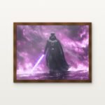 Wraith of Darth Vader Framed Wall Art in Warm Walnut Classic Frame - Premium art for home decor | DrawTools
