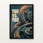 You vs You in Black Classic Frame with Matt paper & Protective Coating - DrawTools
